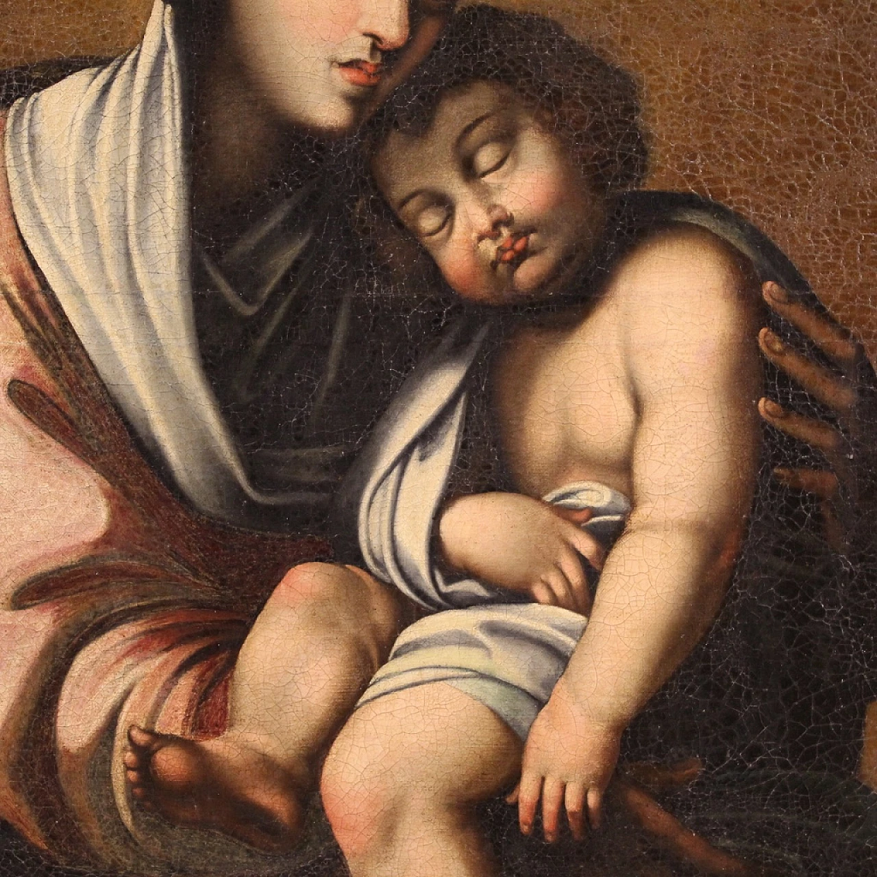 Madonna con Bambino, dipinto a olio su tela, prima metà del '700 10