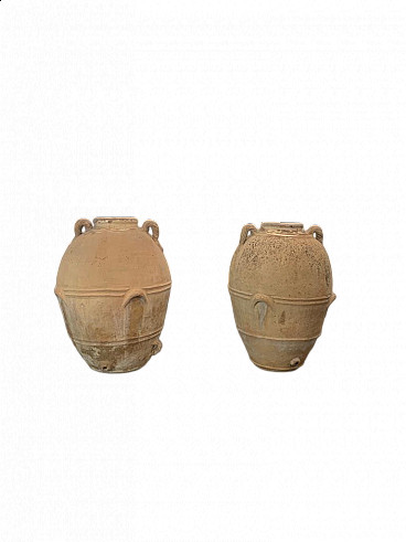 Pair of terracotta jars, early 20th century
