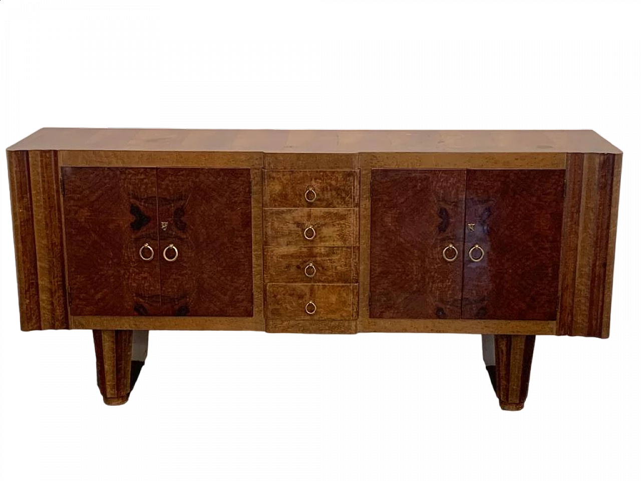 Walnut and maple Art Deco sideboard, 1930s 13