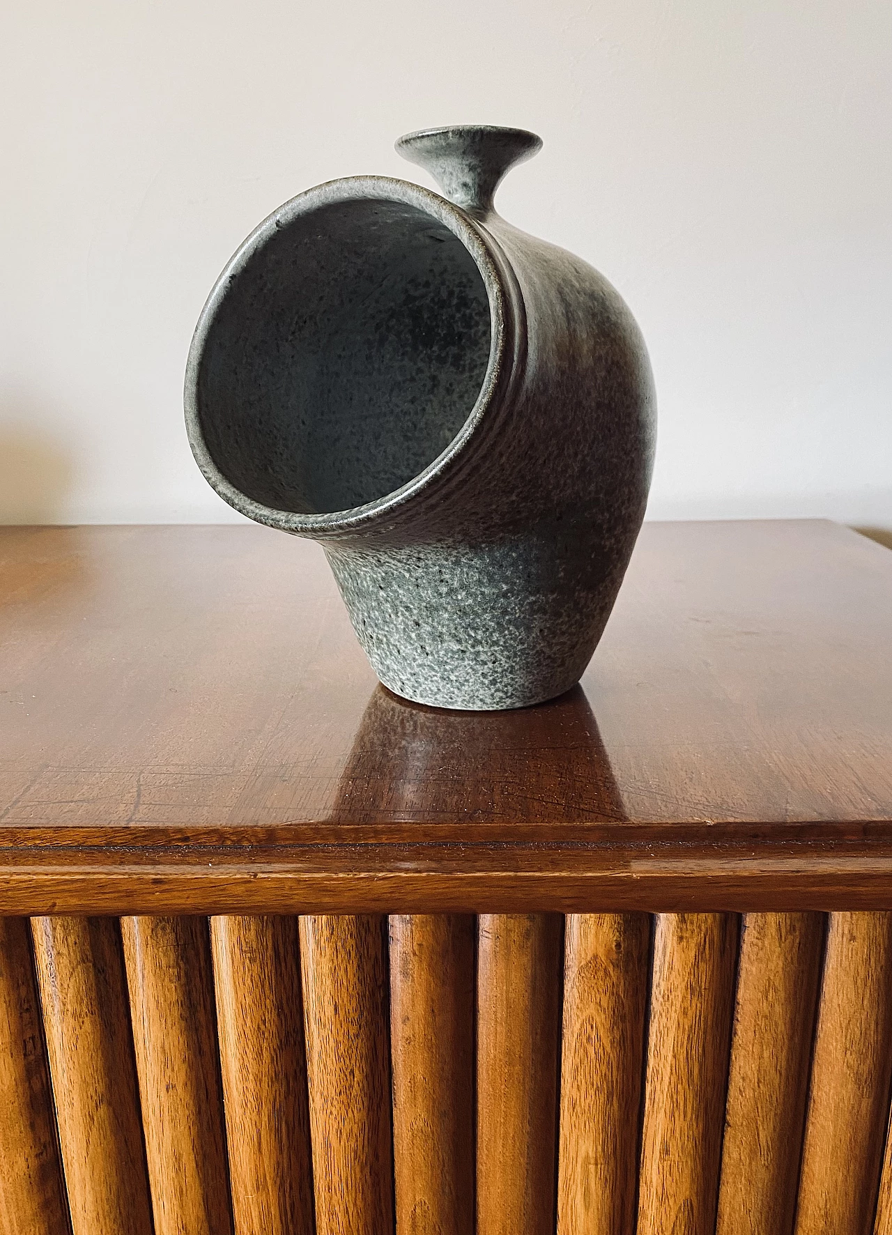 French green ceramic vase, 1960s 2