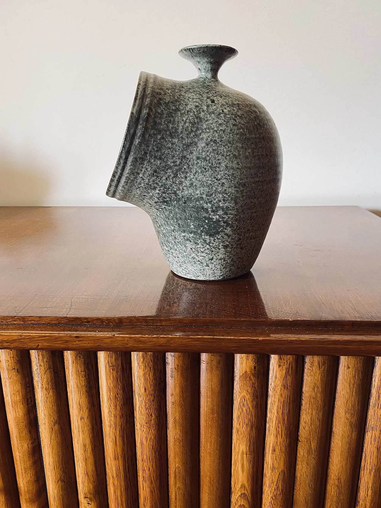 French green ceramic vase, 1960s 3