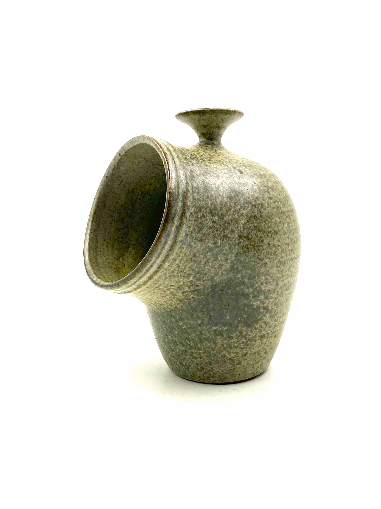 French green ceramic vase, 1960s 8