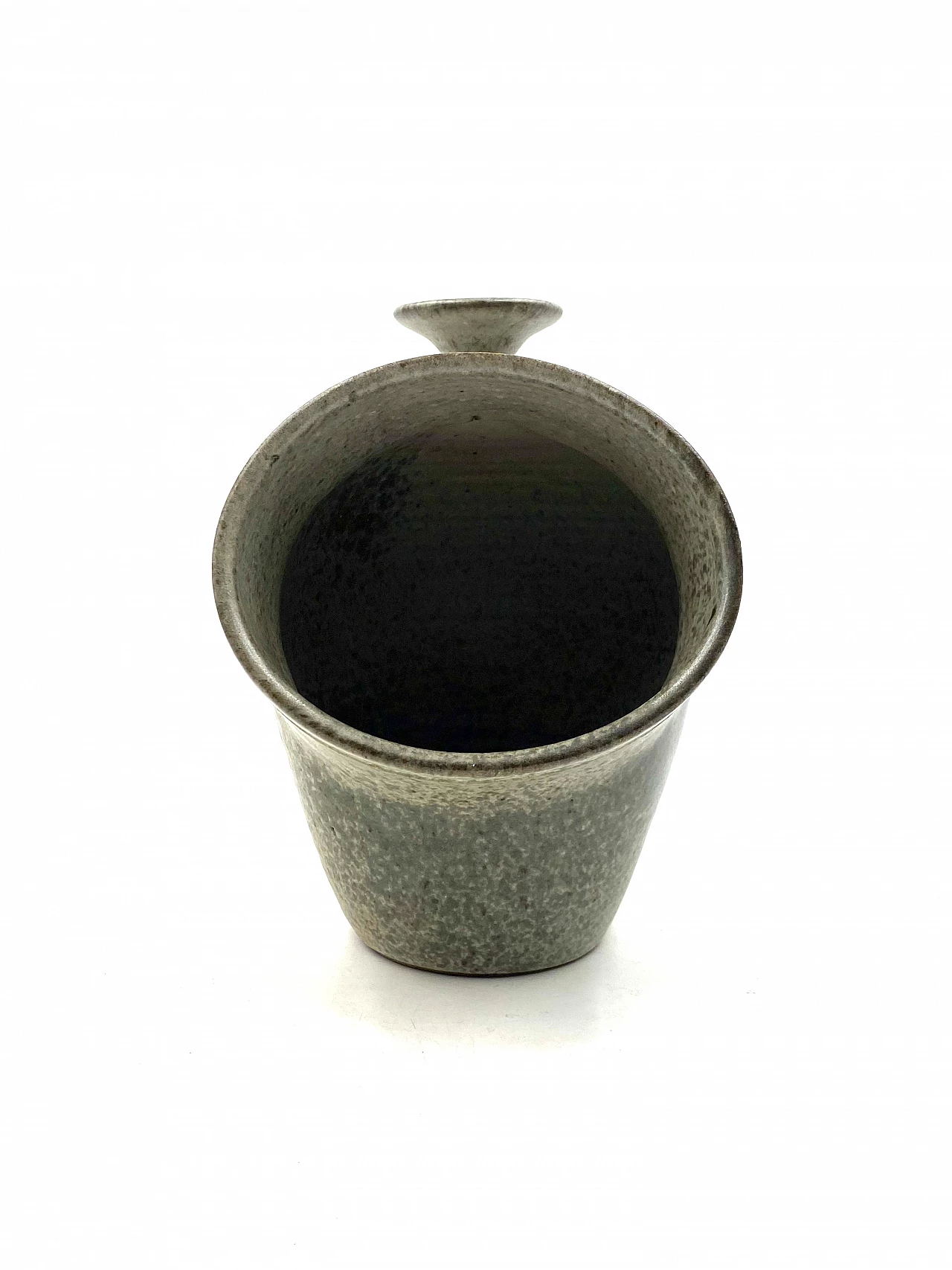 French green ceramic vase, 1960s 10