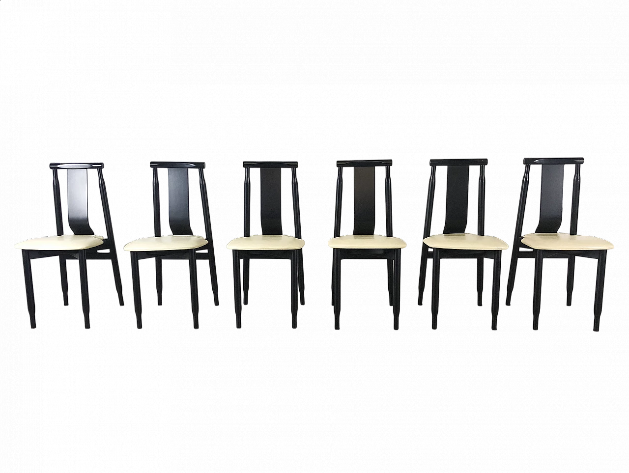 6 Lierna solid wood chairs by Achille Castiglioni for Gavina, 1960s 24