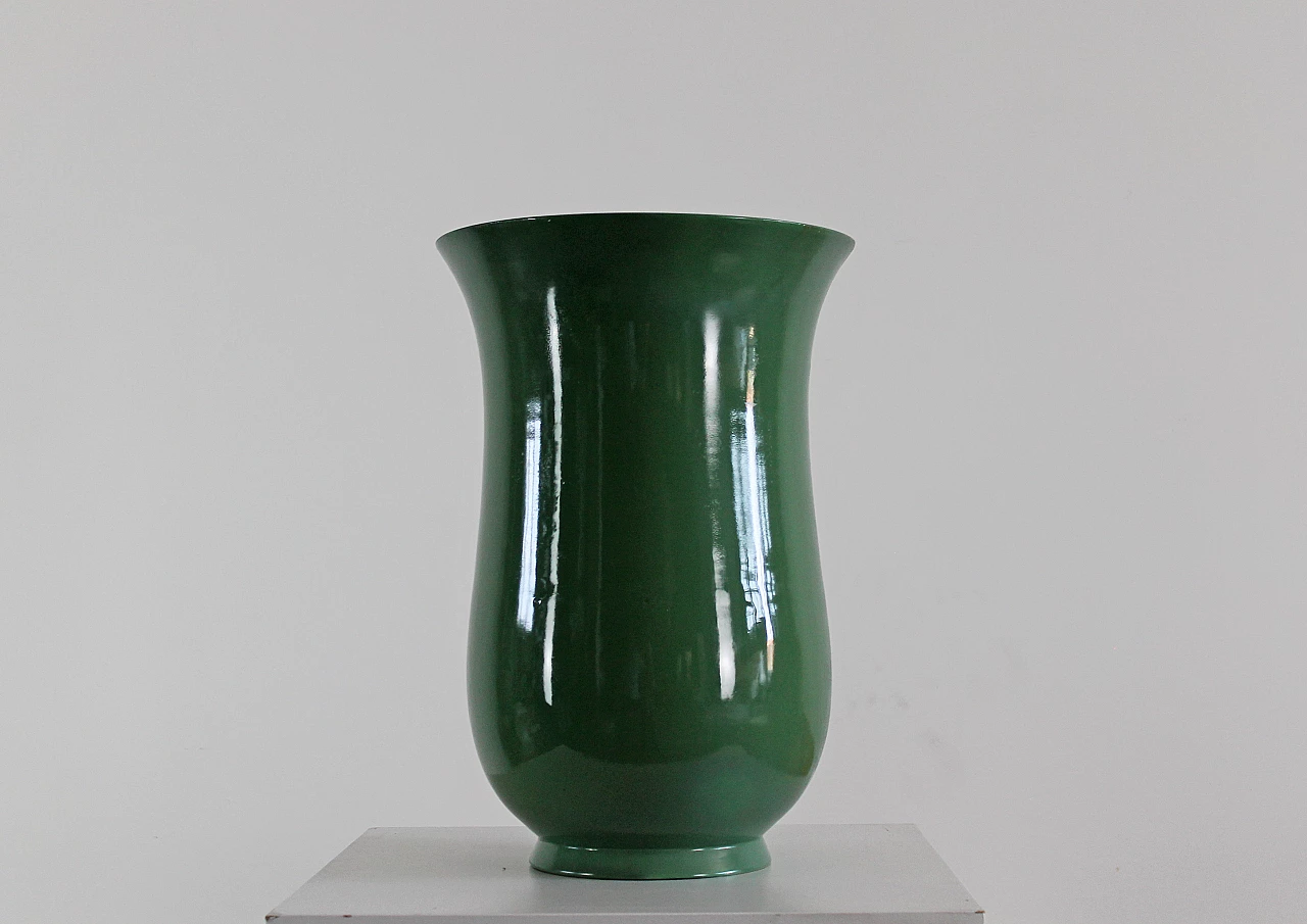 Green ceramic vase by Gio Ponti for Richard Ginori, 1930s 2