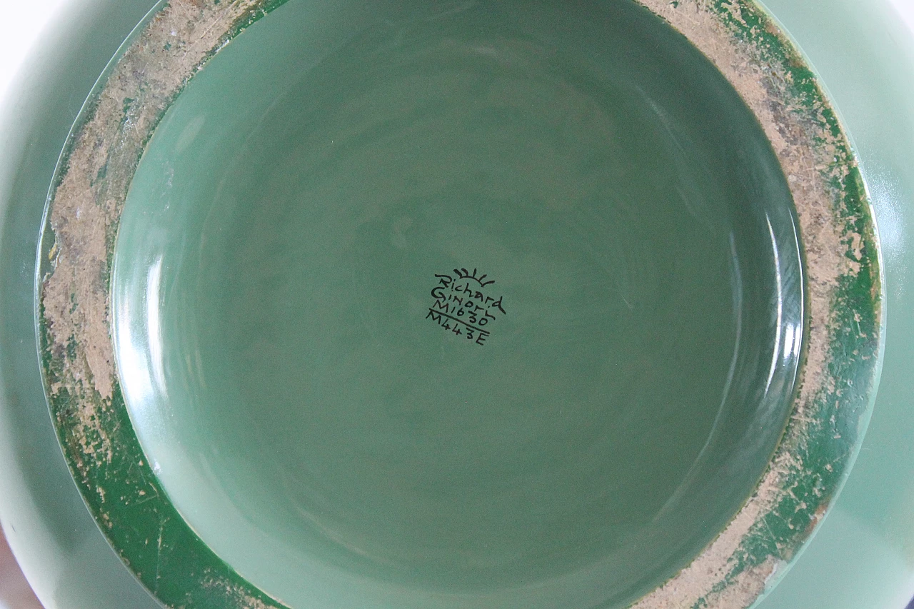 Vaso in ceramica verde di Gio Ponti per Richard Ginori, anni '30 4