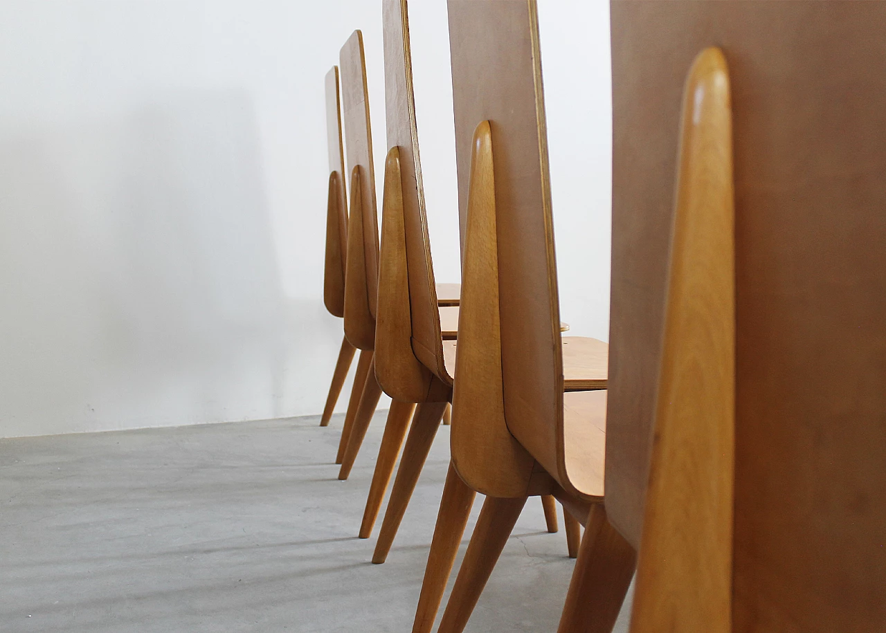 6 Bentwood chairs by Sineo Gemignani, 1940s 2