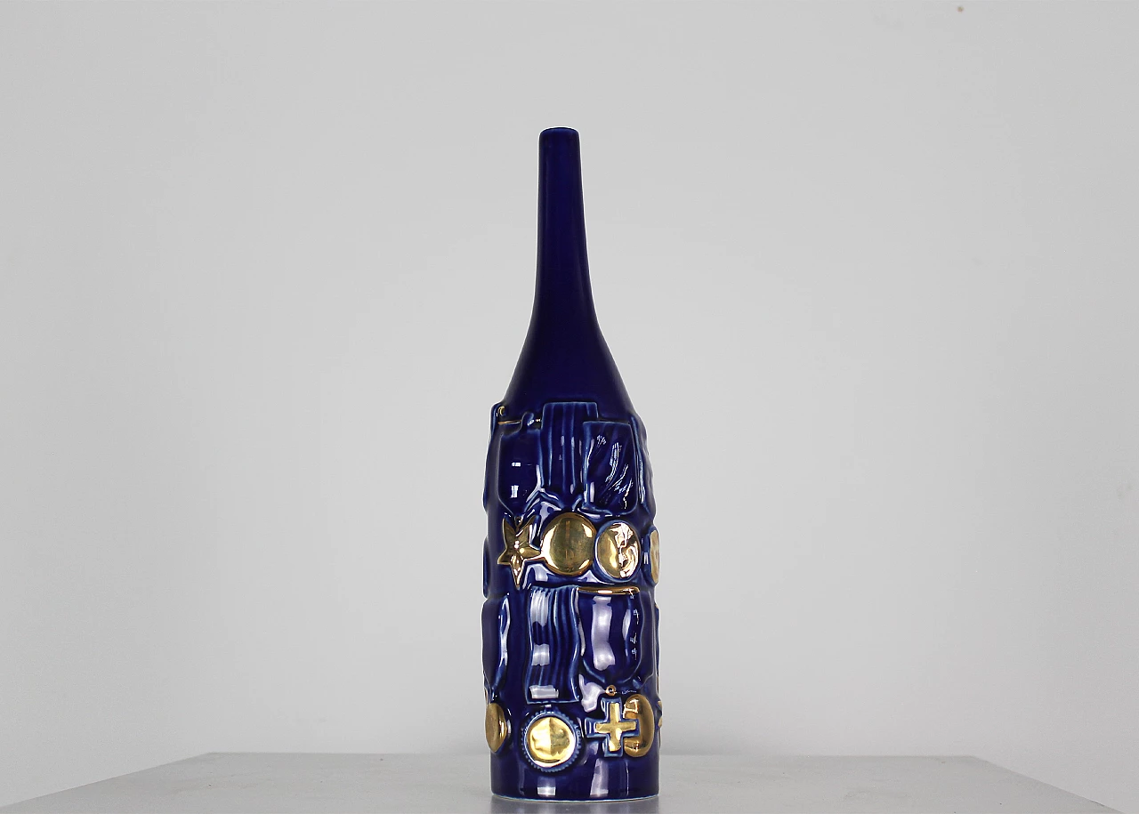 Coppia di Bottiglie Abitate di Gio Ponti per Cooperativa Ceramica d'Imola, anni '90 3