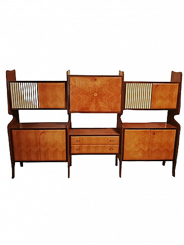 Wood sideboard with bar compartment by Osvaldo Borsani, 1960s