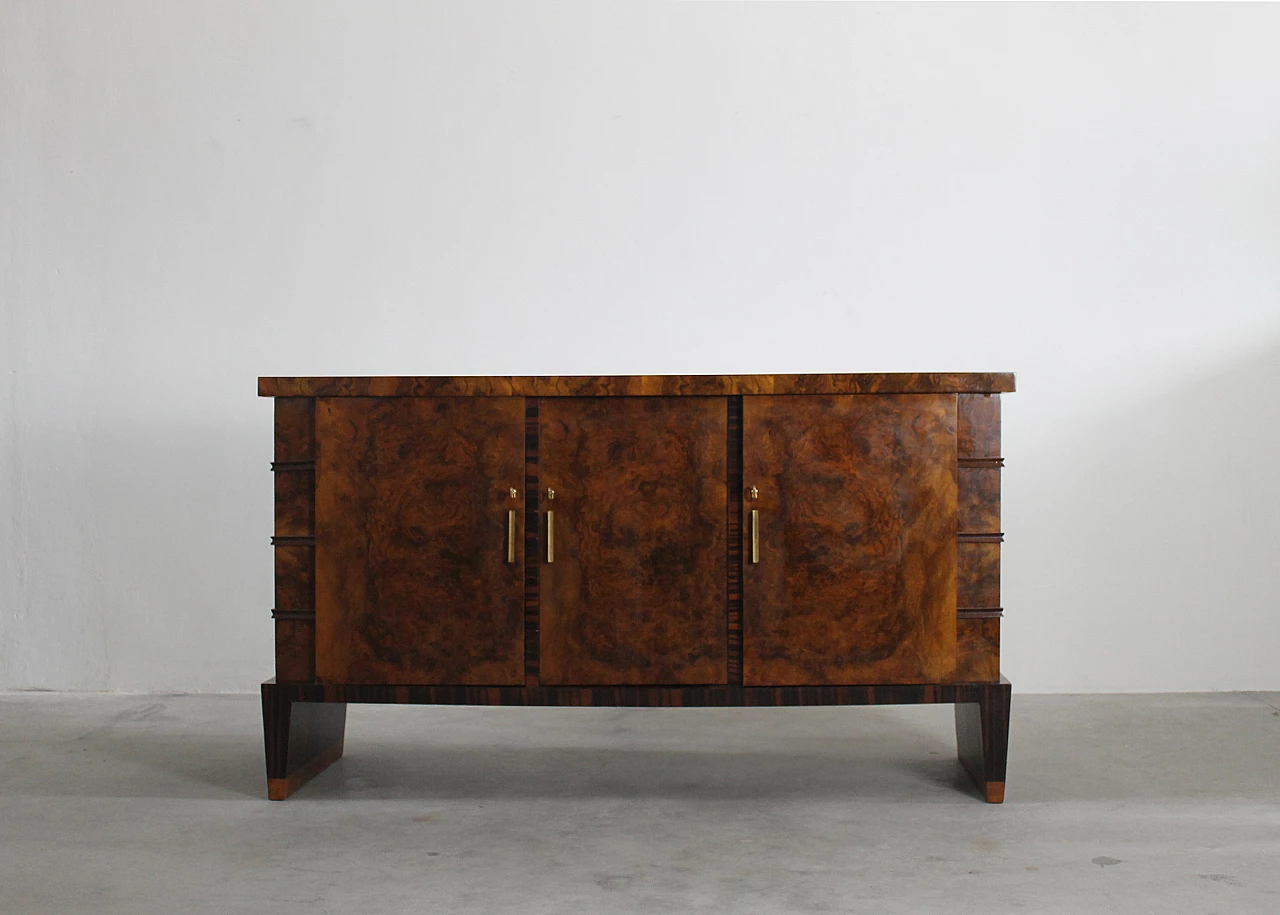 Walnut and ebony sideboard by Emilio Lancia and Gio Ponti, 1950s 1