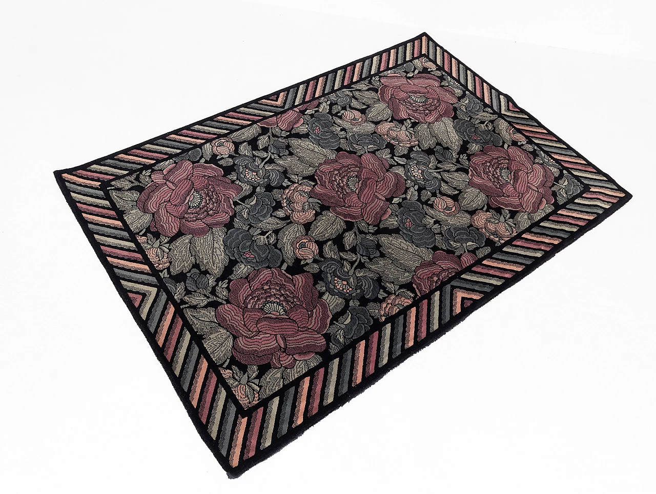 Tappeto Missoni in lana intrecciata, anni '70 2