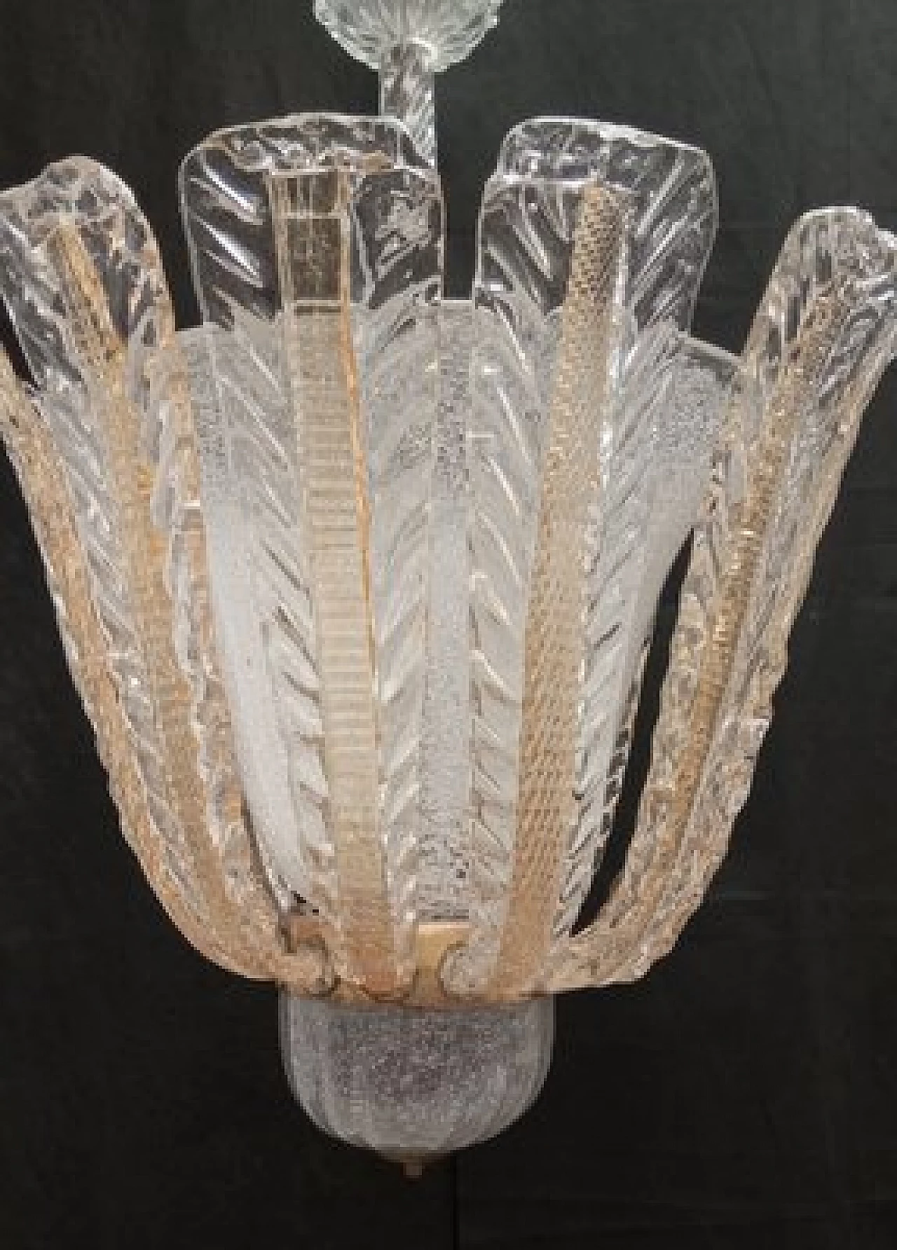 Lampadario in vetro di Archimede Seguso, anni '30 2