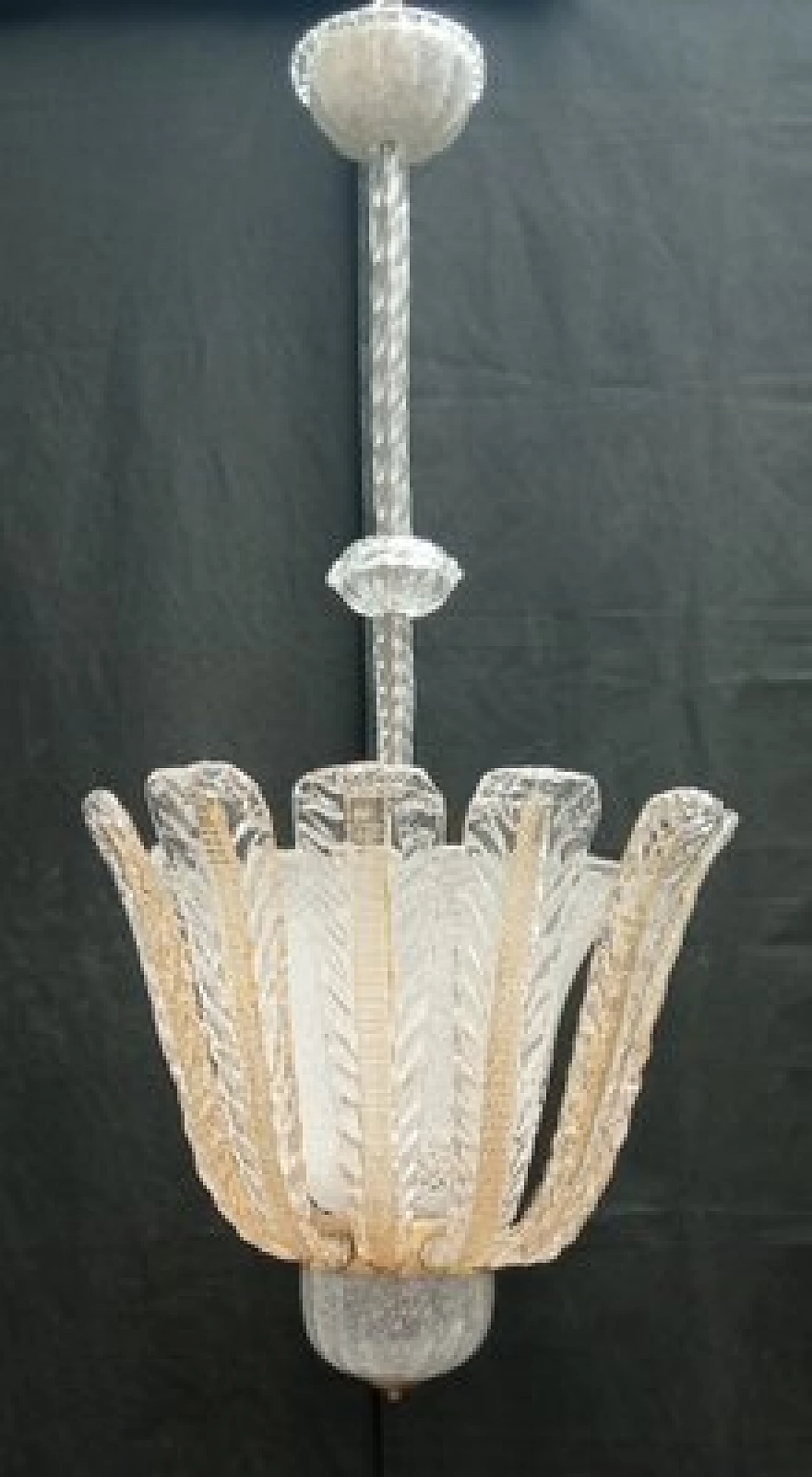 Lampadario in vetro di Archimede Seguso, anni '30 3