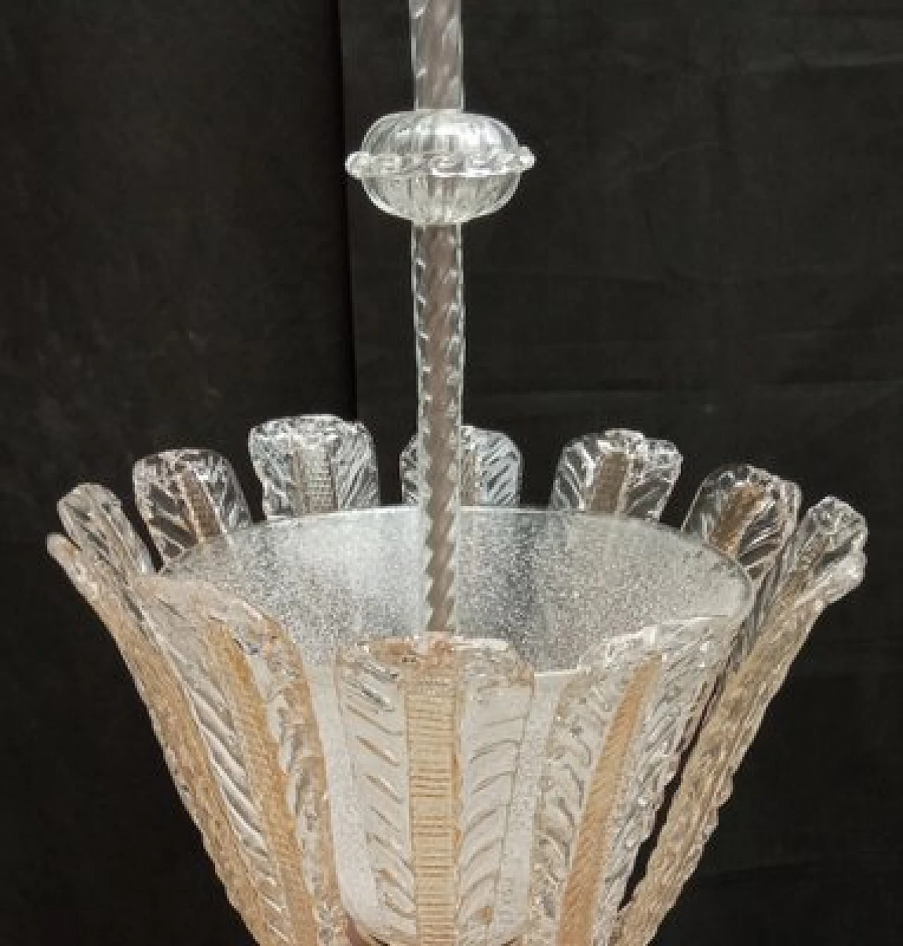 Lampadario in vetro di Archimede Seguso, anni '30 9