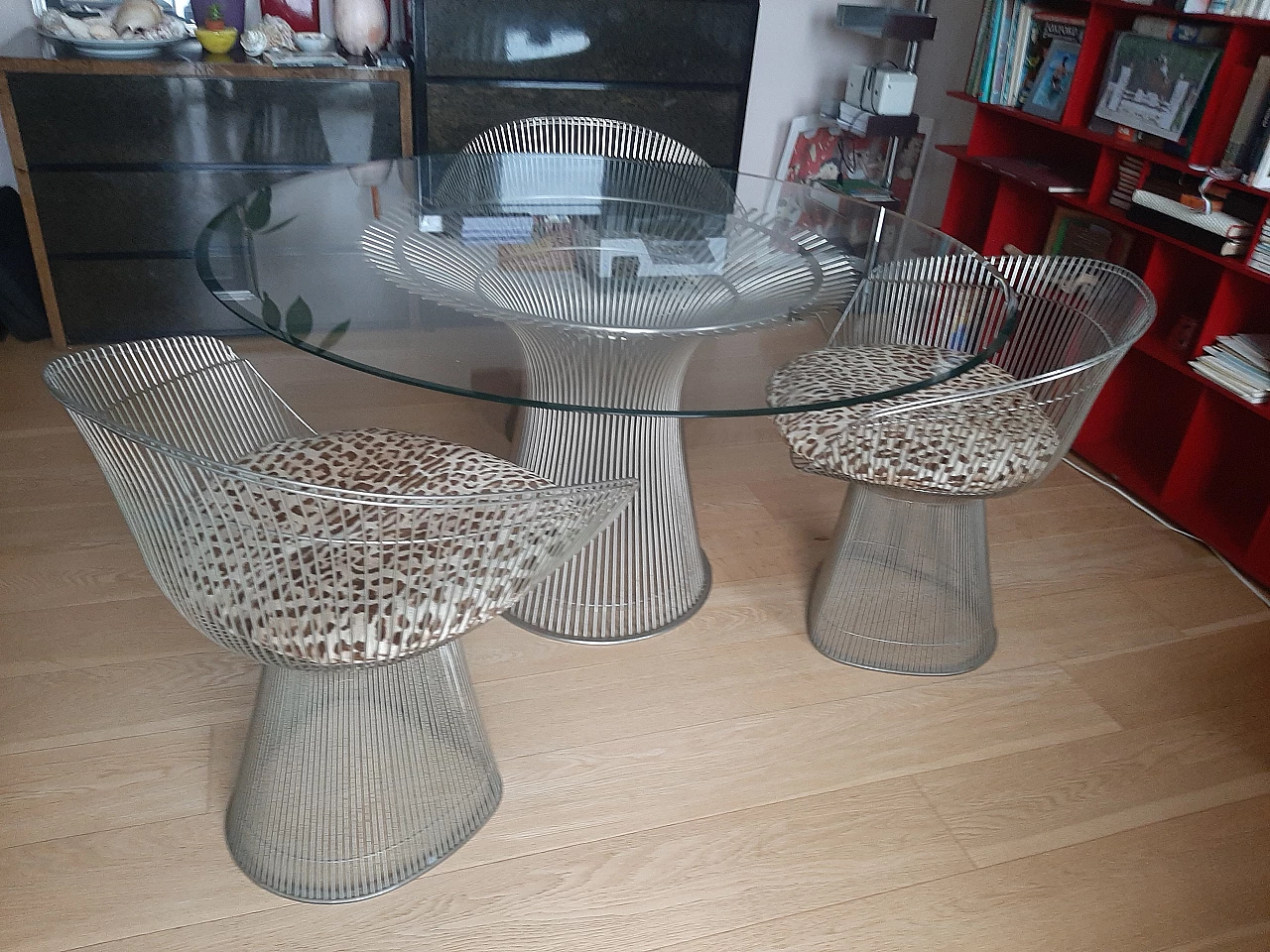 3 Chairs and table by Warren Platner for Knoll, 1970s 2
