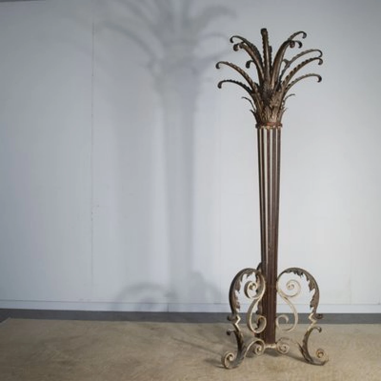 Art Nouveau palm in wrought iron, early 20th century 3