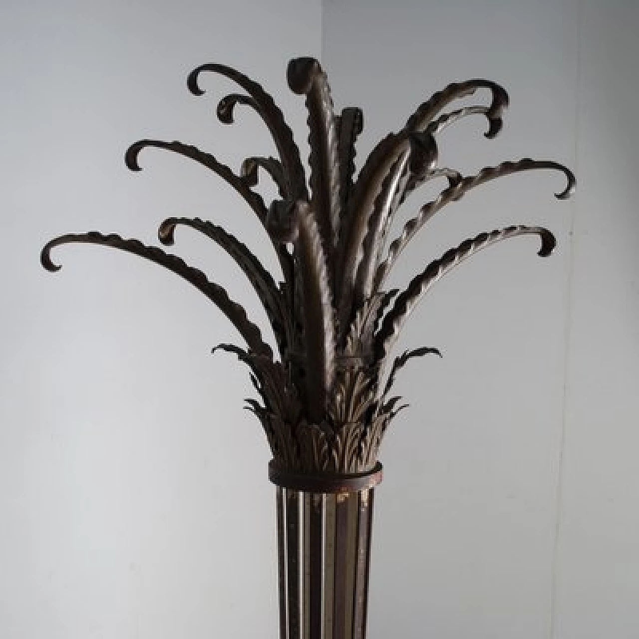 Art Nouveau palm in wrought iron, early 20th century 4