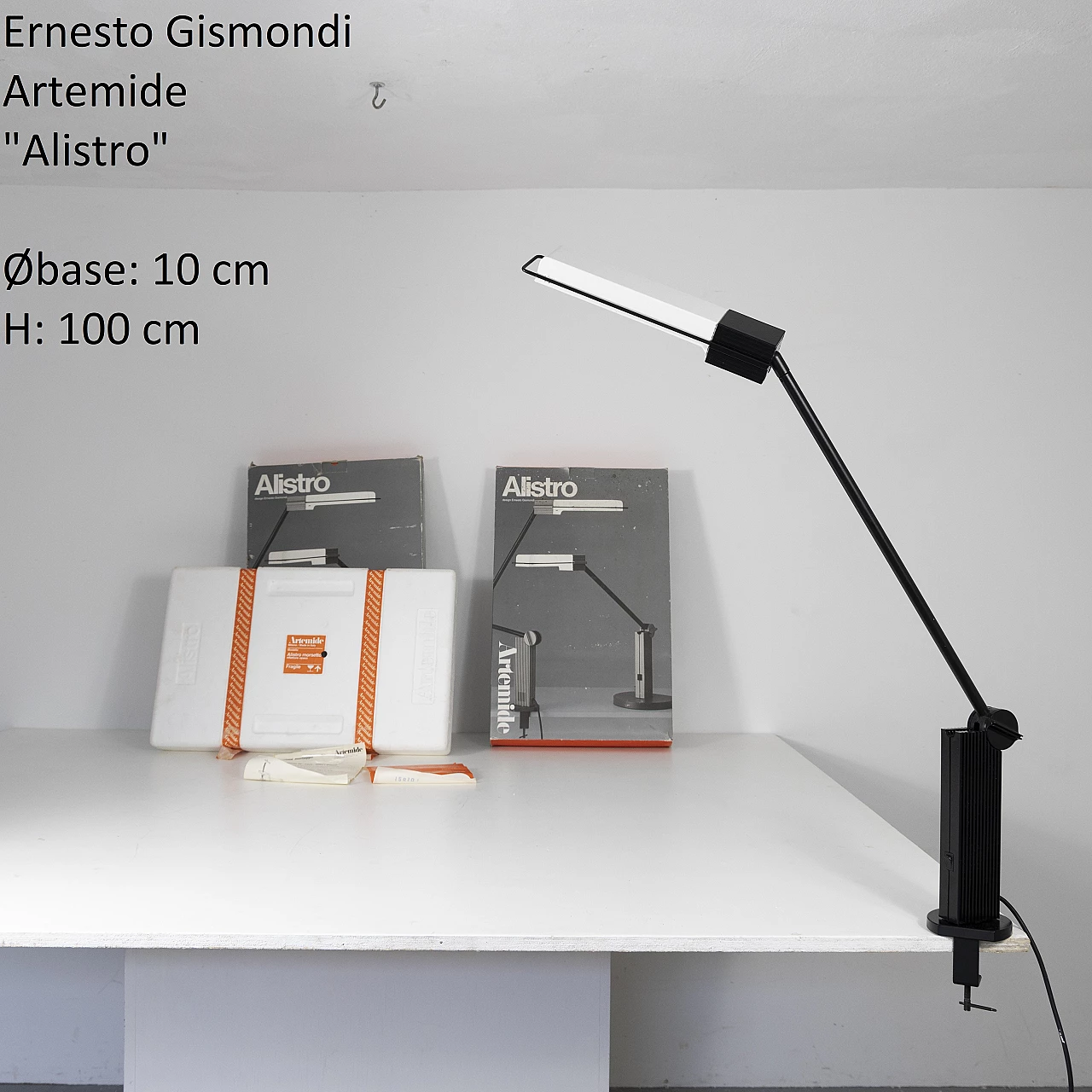 Alistro clamp lamp by Ernesto Gismondi for Artemide, 1980s 1