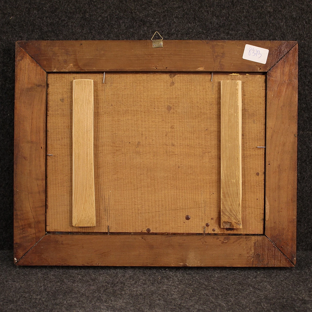 Giuseppe Sidoli, paesaggio marino all'alba, dipinto a olio su tavoletta 9