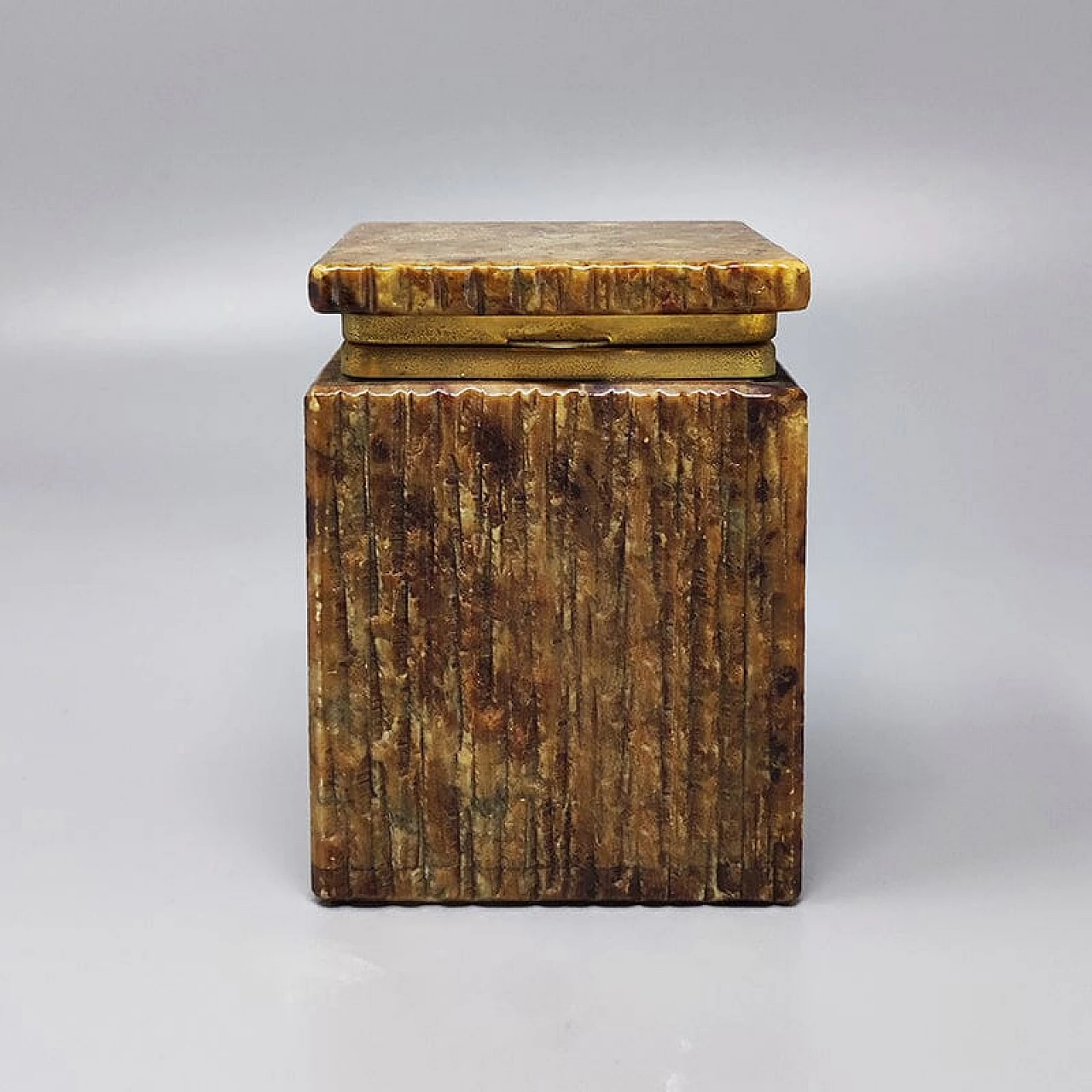 Brown alabaster box, 1960s 1