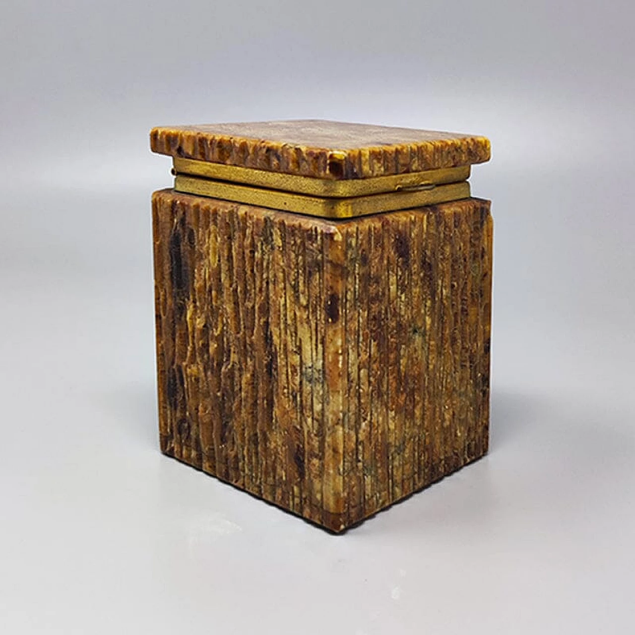 Brown alabaster box, 1960s 2