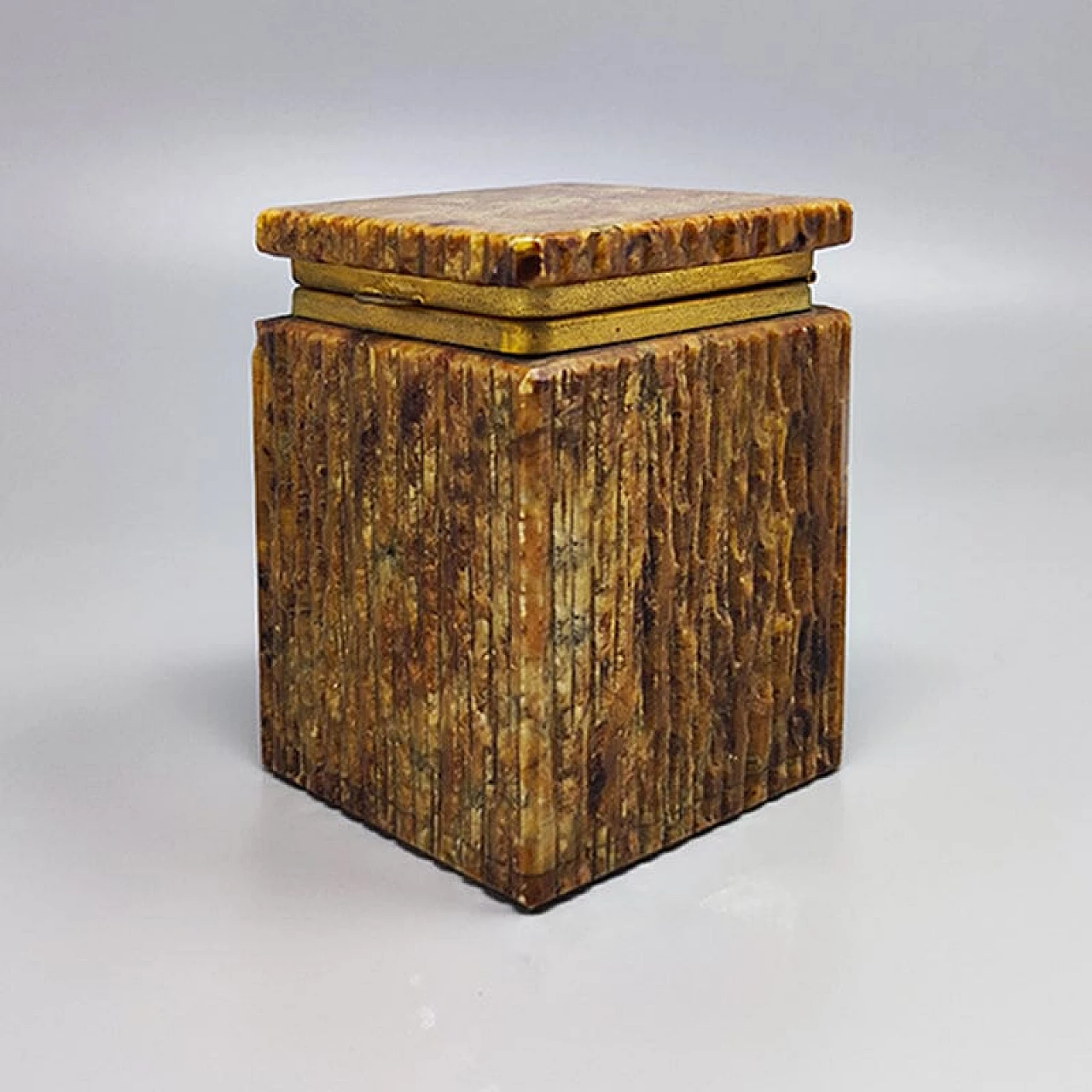 Brown alabaster box, 1960s 3