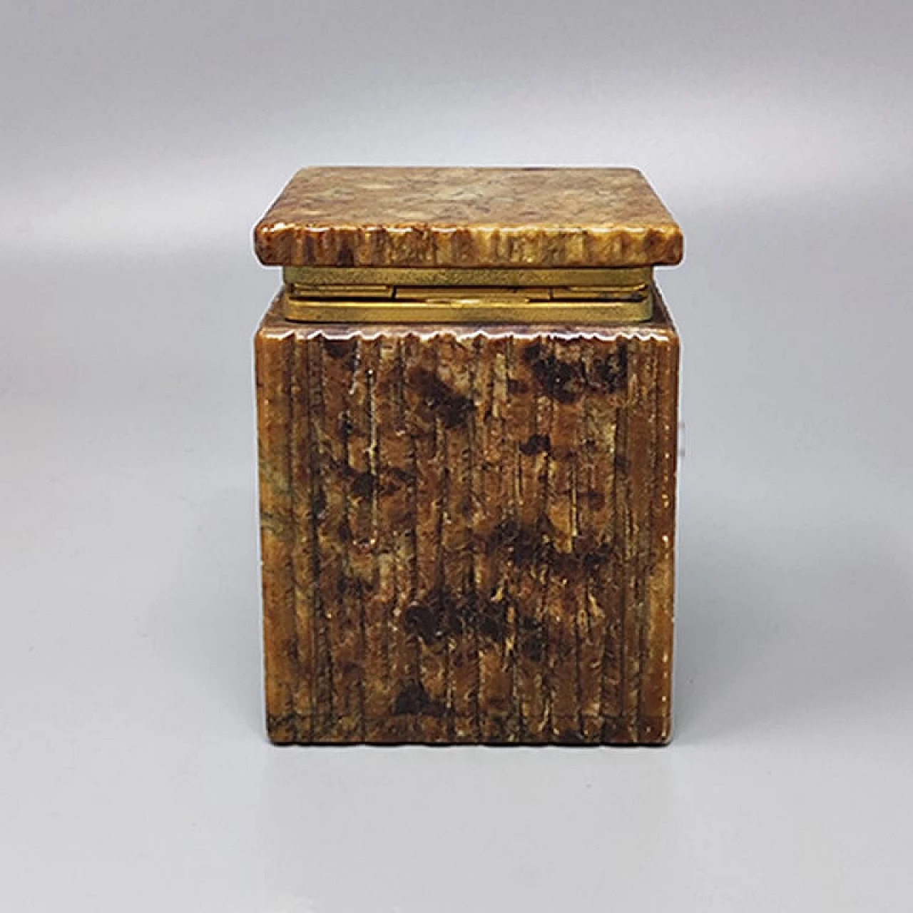 Brown alabaster box, 1960s 4