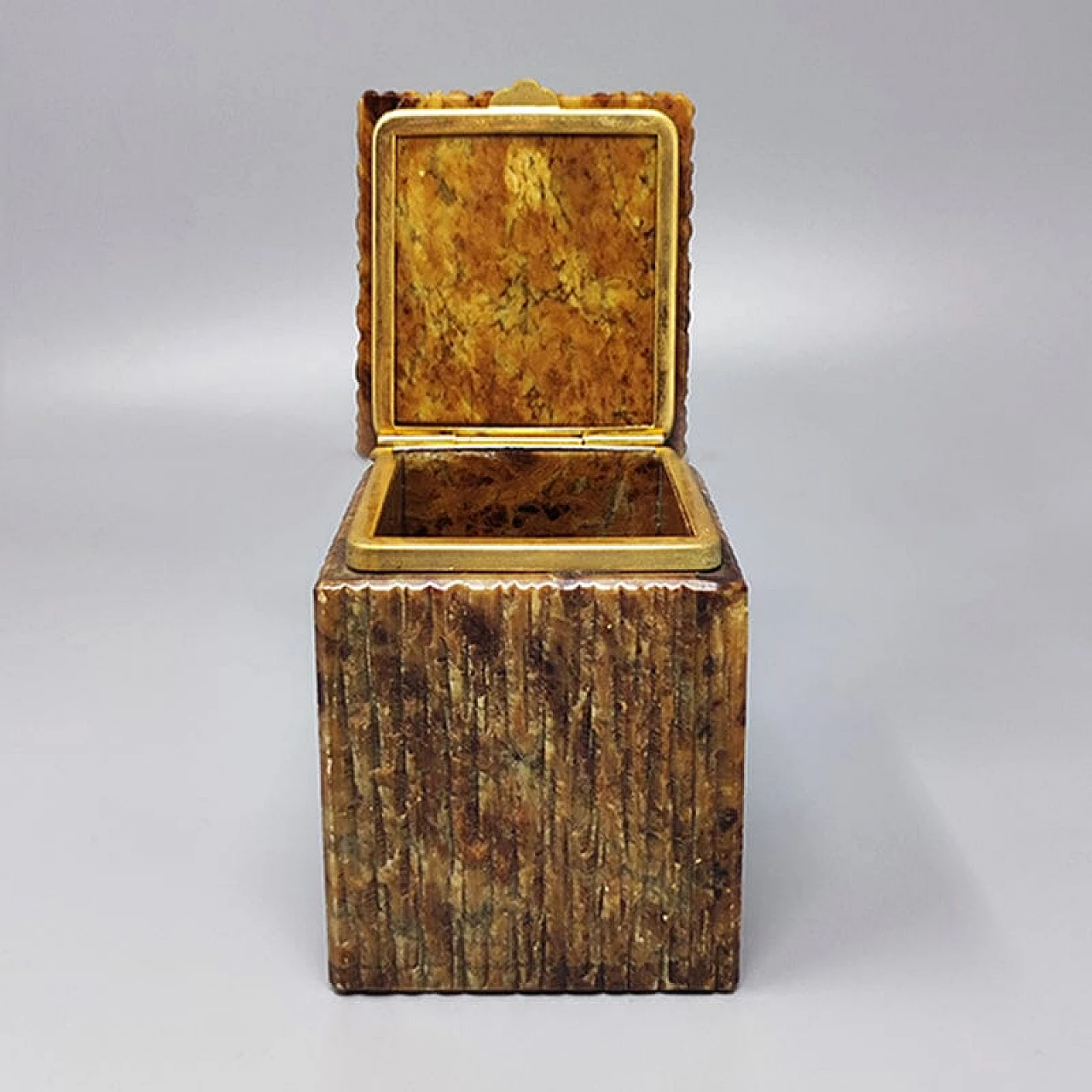 Brown alabaster box, 1960s 5