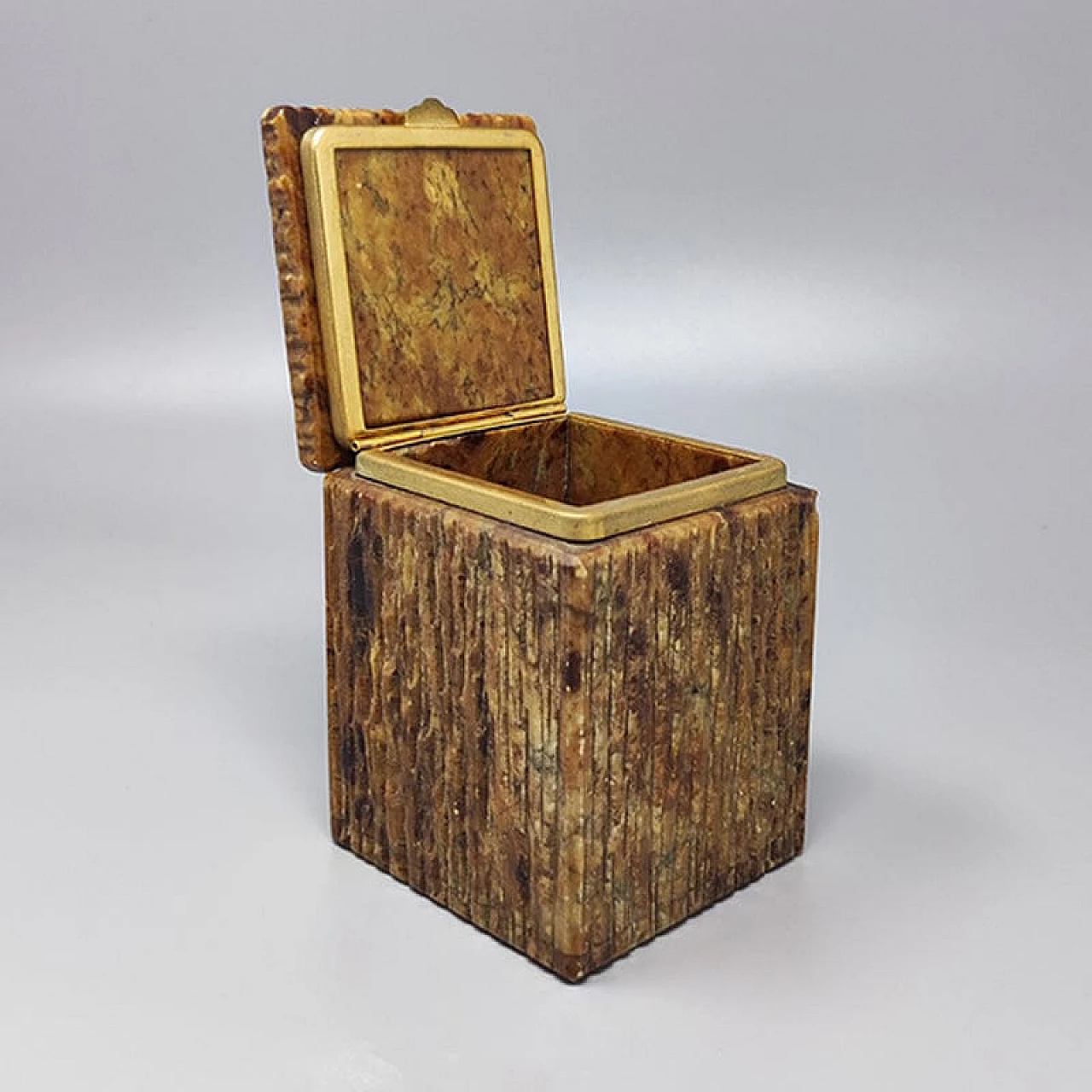 Brown alabaster box, 1960s 6