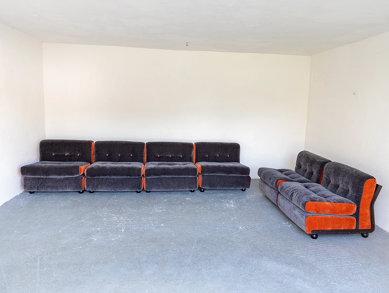 6 Poltrone Amanta di Mario Bellini per B&B Italia, anni '70 1