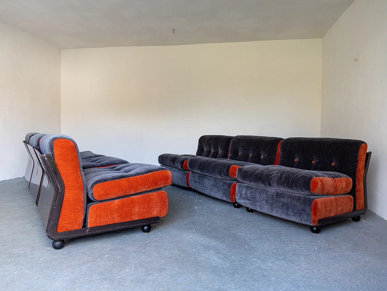 6 Poltrone Amanta di Mario Bellini per B&B Italia, anni '70 4