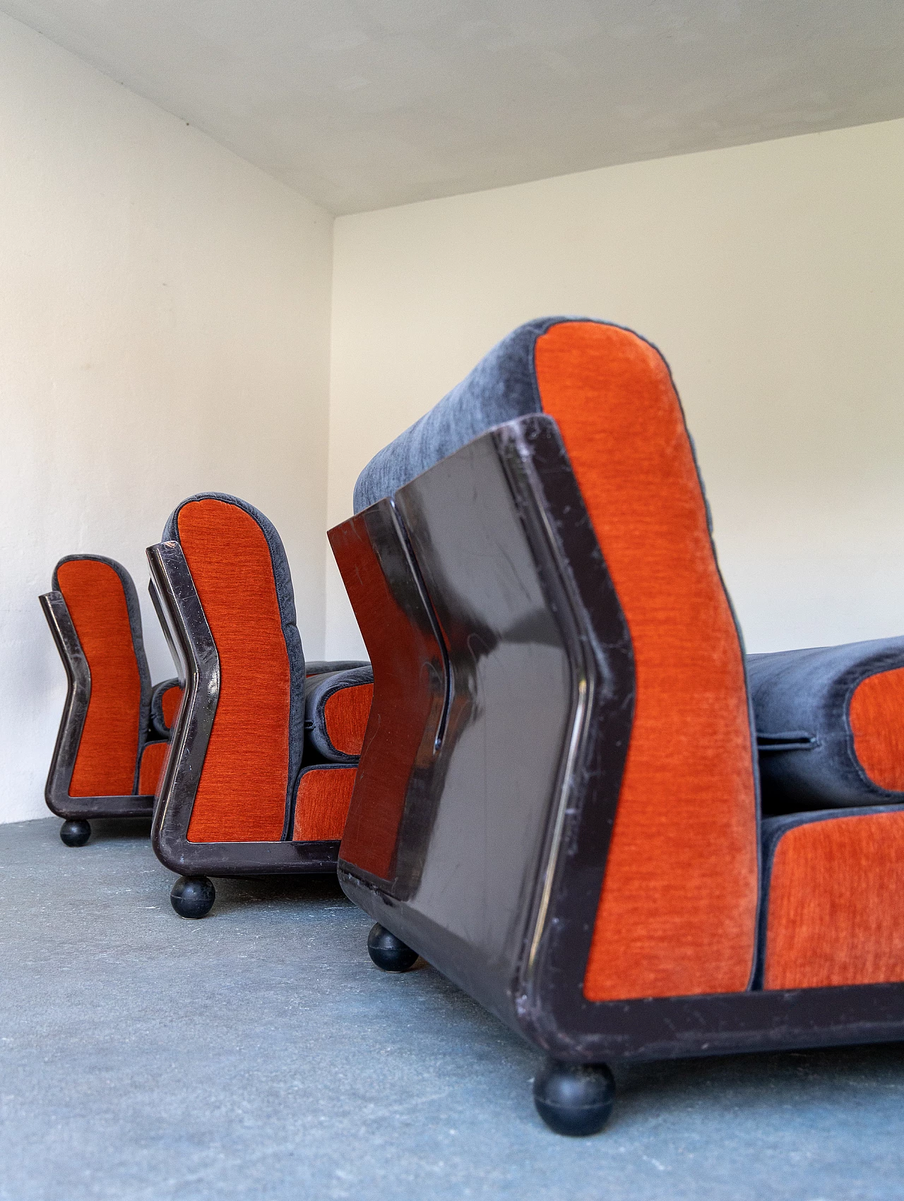 6 Poltrone Amanta di Mario Bellini per B&B Italia, anni '70 8