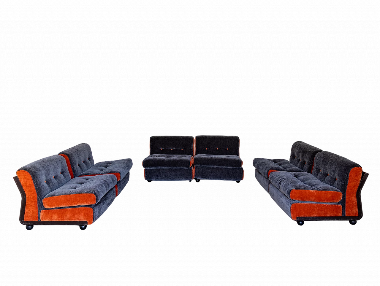 6 Poltrone Amanta di Mario Bellini per B&B Italia, anni '70 12