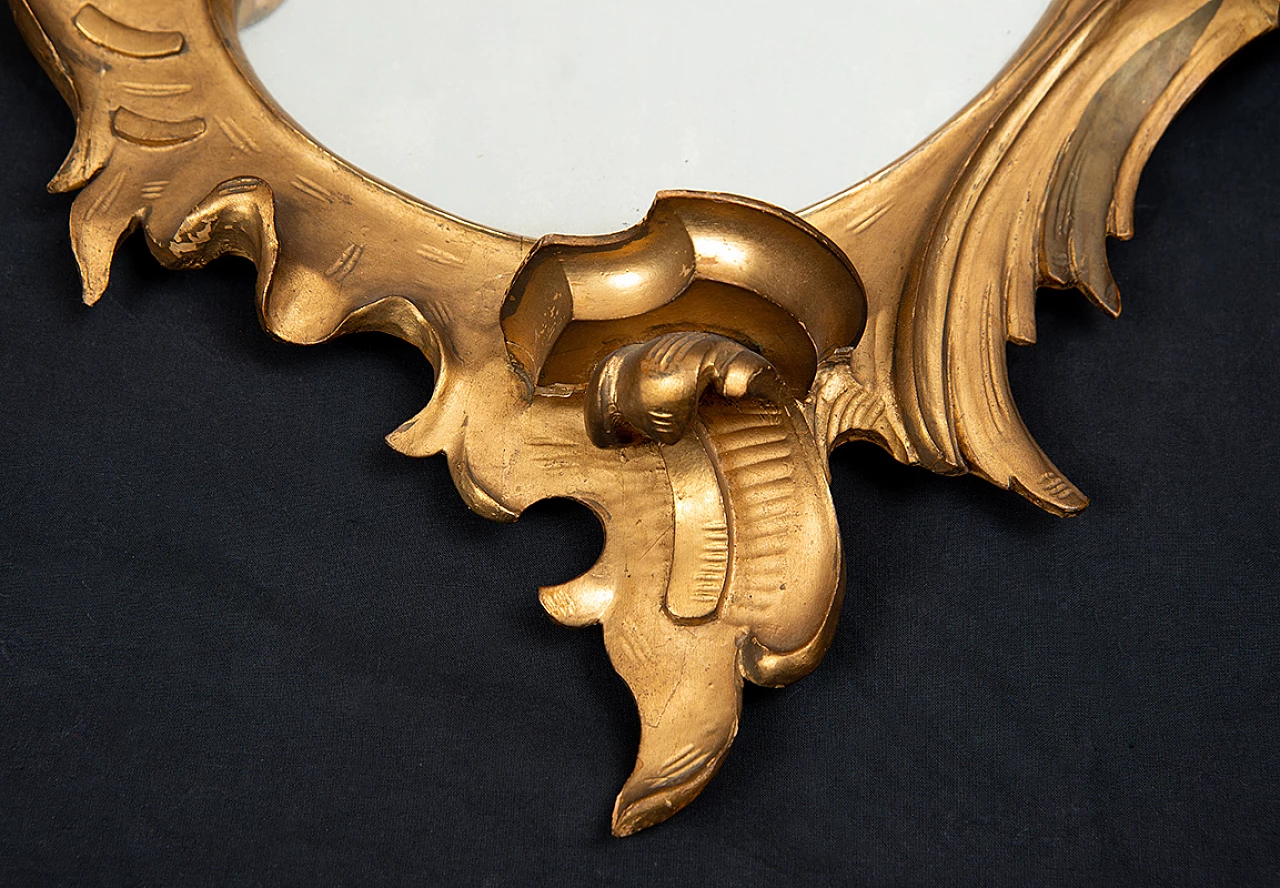 Coppia di specchiere Luigi Filippo in legno dorato e intagliato, '800 2