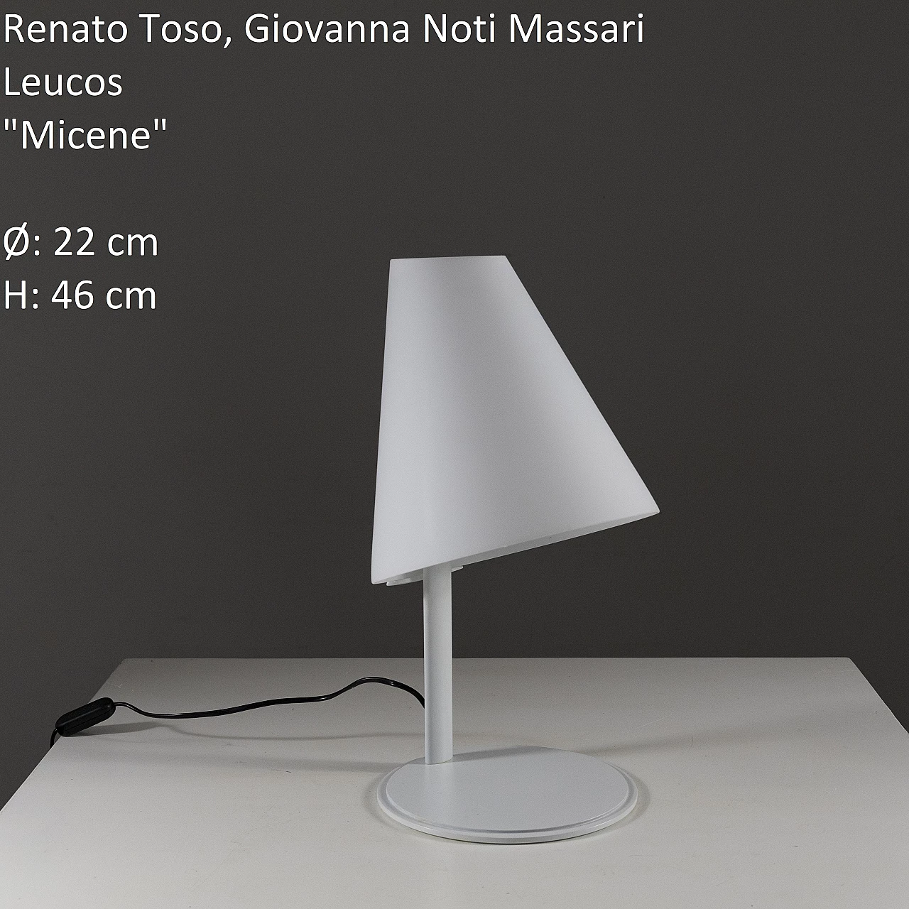 Table lamp Micene by Renato Toso and Giovanna Noti Massari for Leucos, 1990s 8