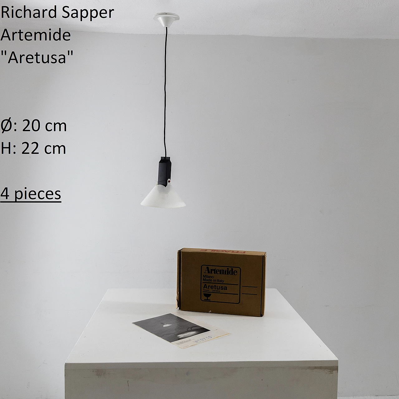 Lampadario Aretusa di Richard Sapper per Artemide, anni '80 2