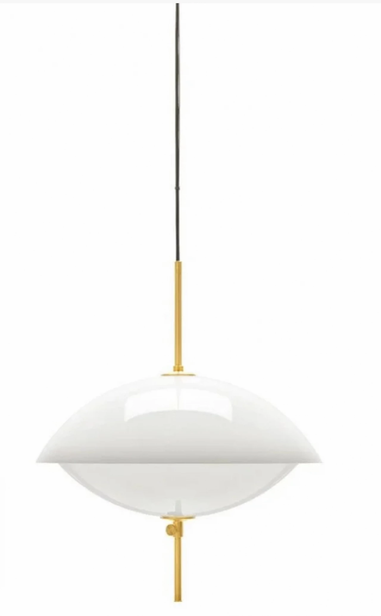 Lampada a sospensione Clam in vetro e ottone di Fritz Hansen 2