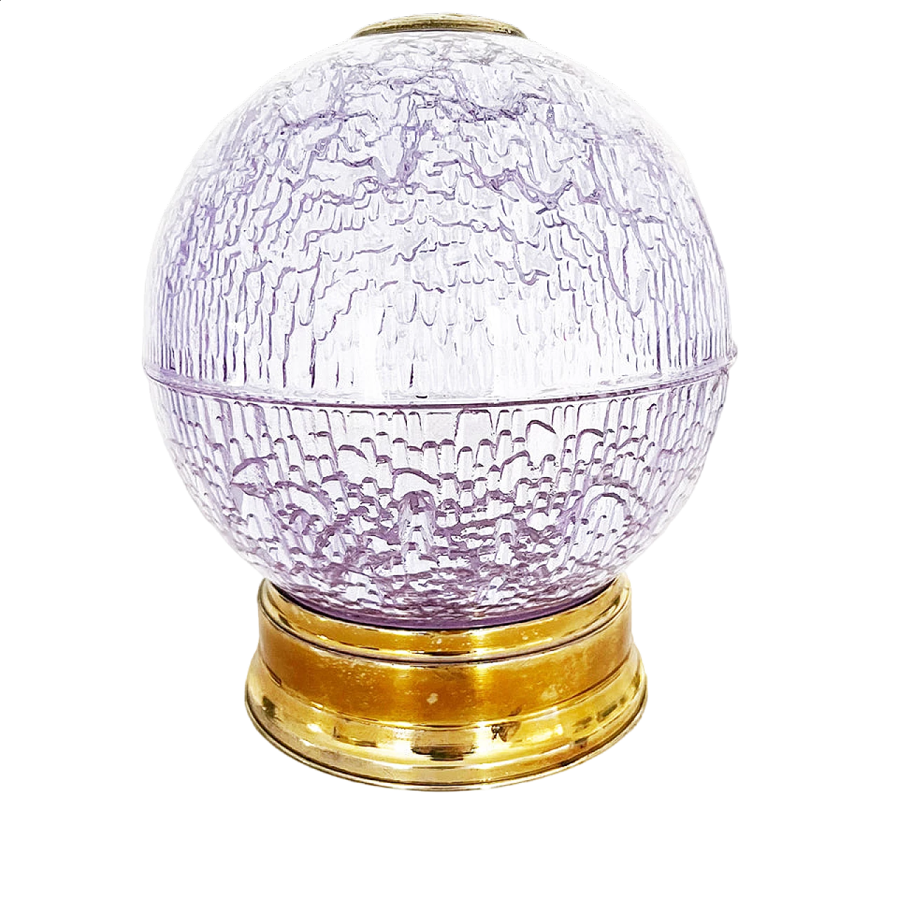 Purple crystal and gilded metal candy holder, 1970s 9