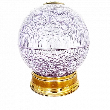Purple crystal and gilded metal candy holder, 1970s