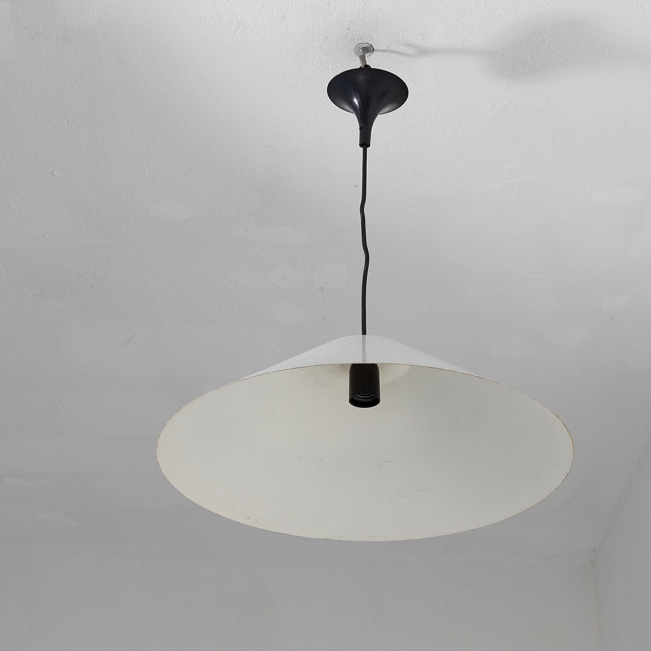 15 Lampade da soffitto in metallo bianco, anni '70 6