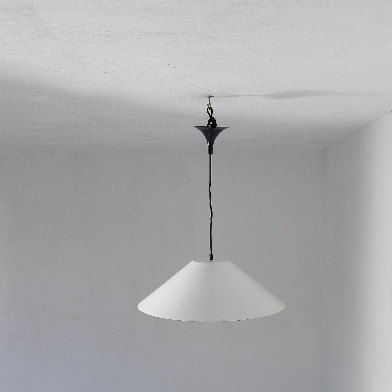 15 Lampade da soffitto in metallo bianco, anni '70 10