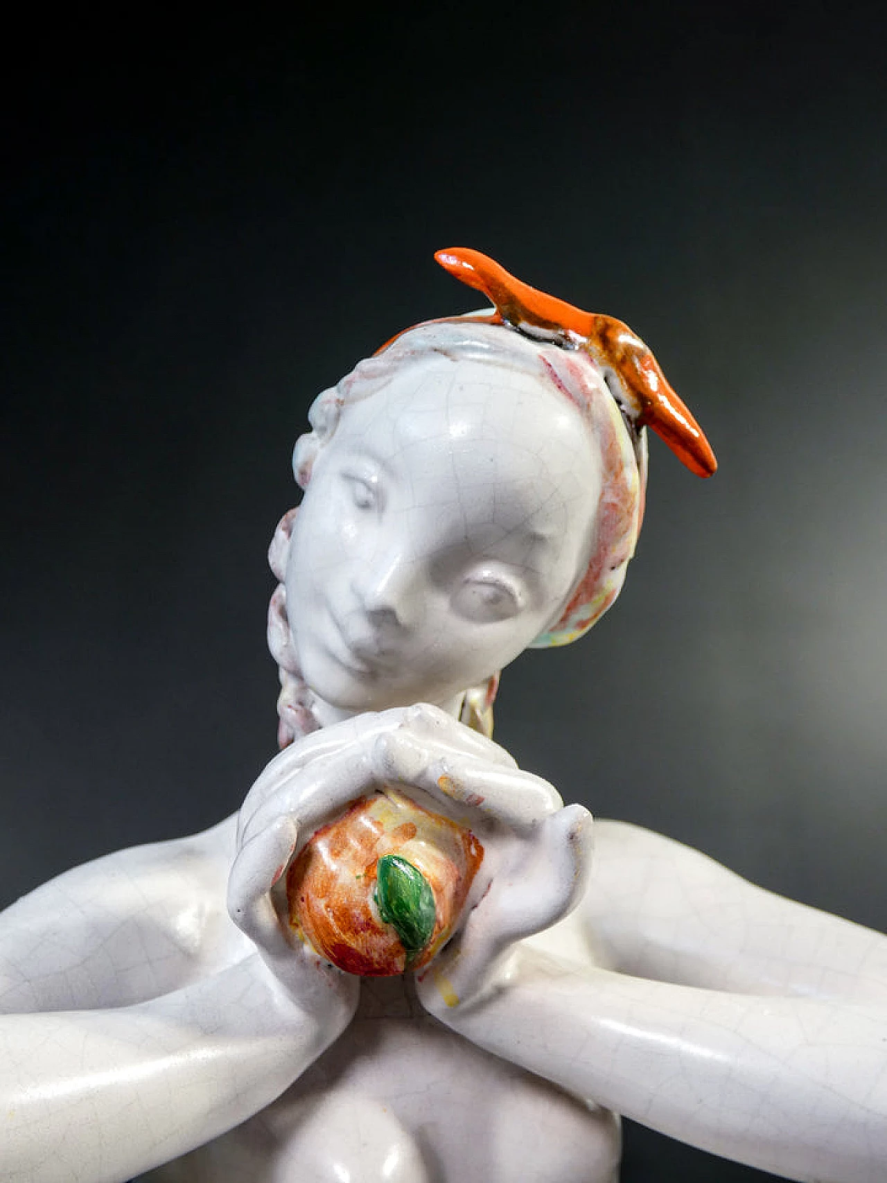 Eugenio Pattarino, female nude with child, ceramic sculpture, 1920s 4
