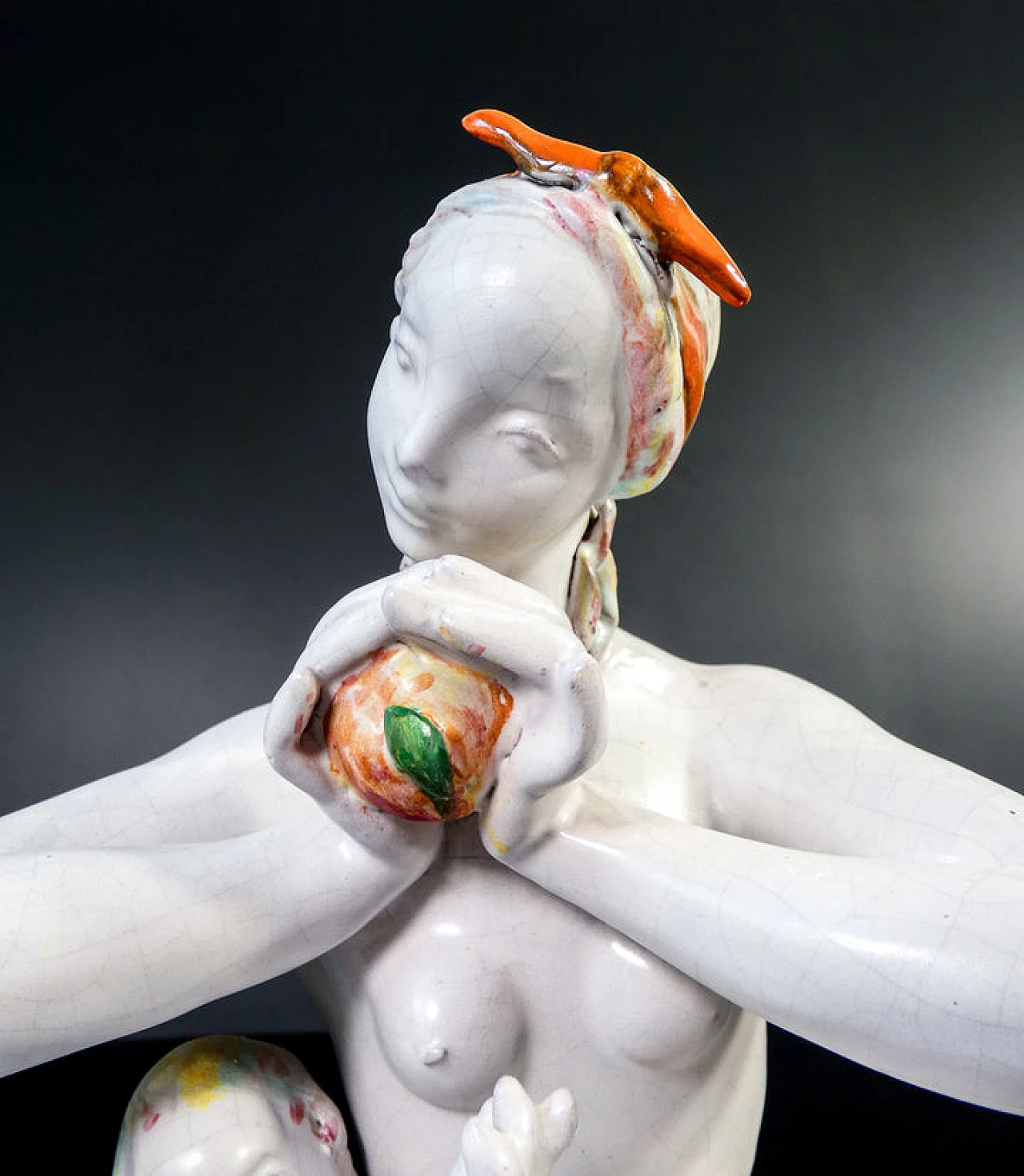 Eugenio Pattarino, nudo femminile con bambino, scultura in ceramica, anni '20 6