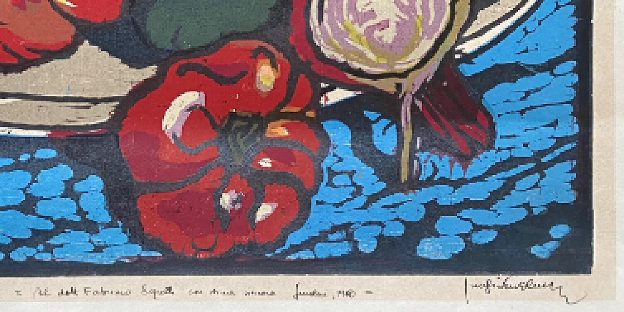 Luigi Servolini, The peppers, color xylograph, 1938 3