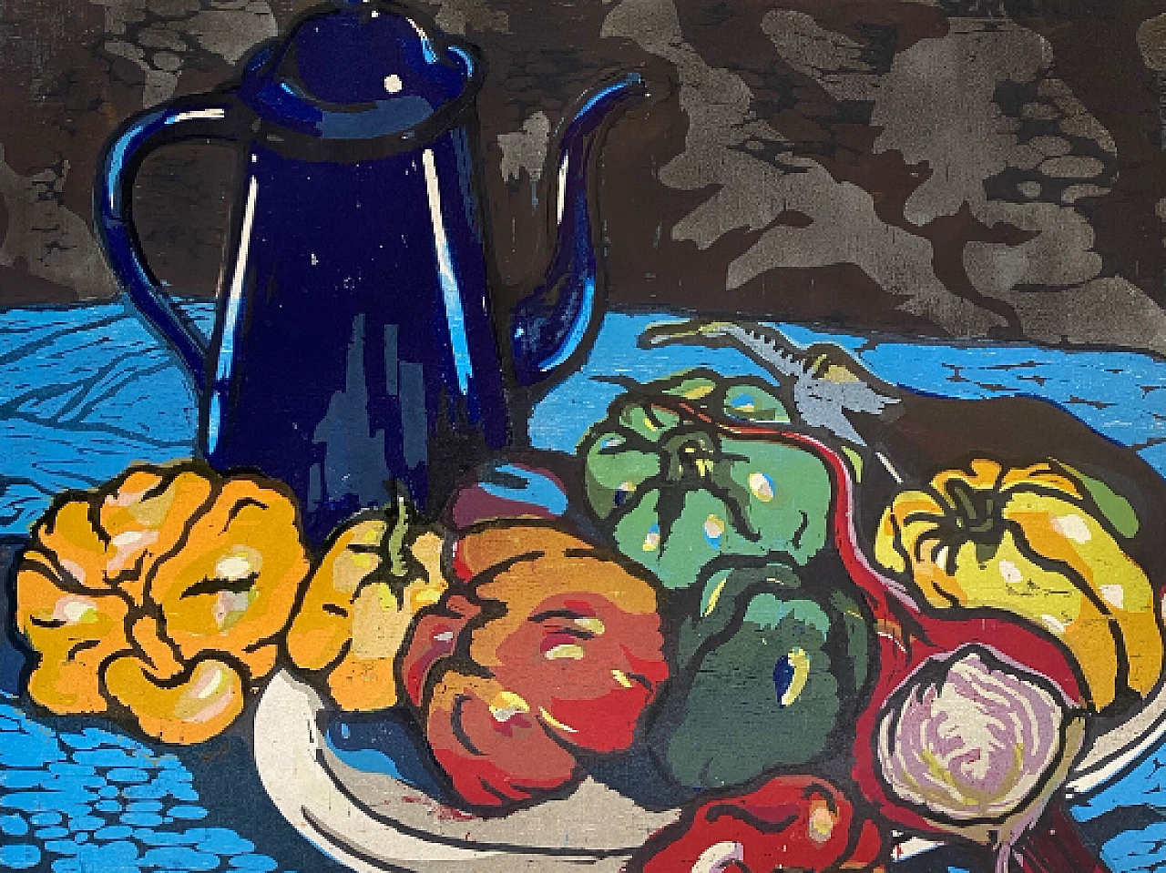 Luigi Servolini, The peppers, color xylograph, 1938 4