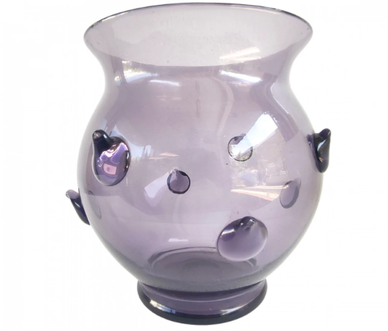 Purple Murano glass vase in the style of Vittorio Zecchin, 1920s 1
