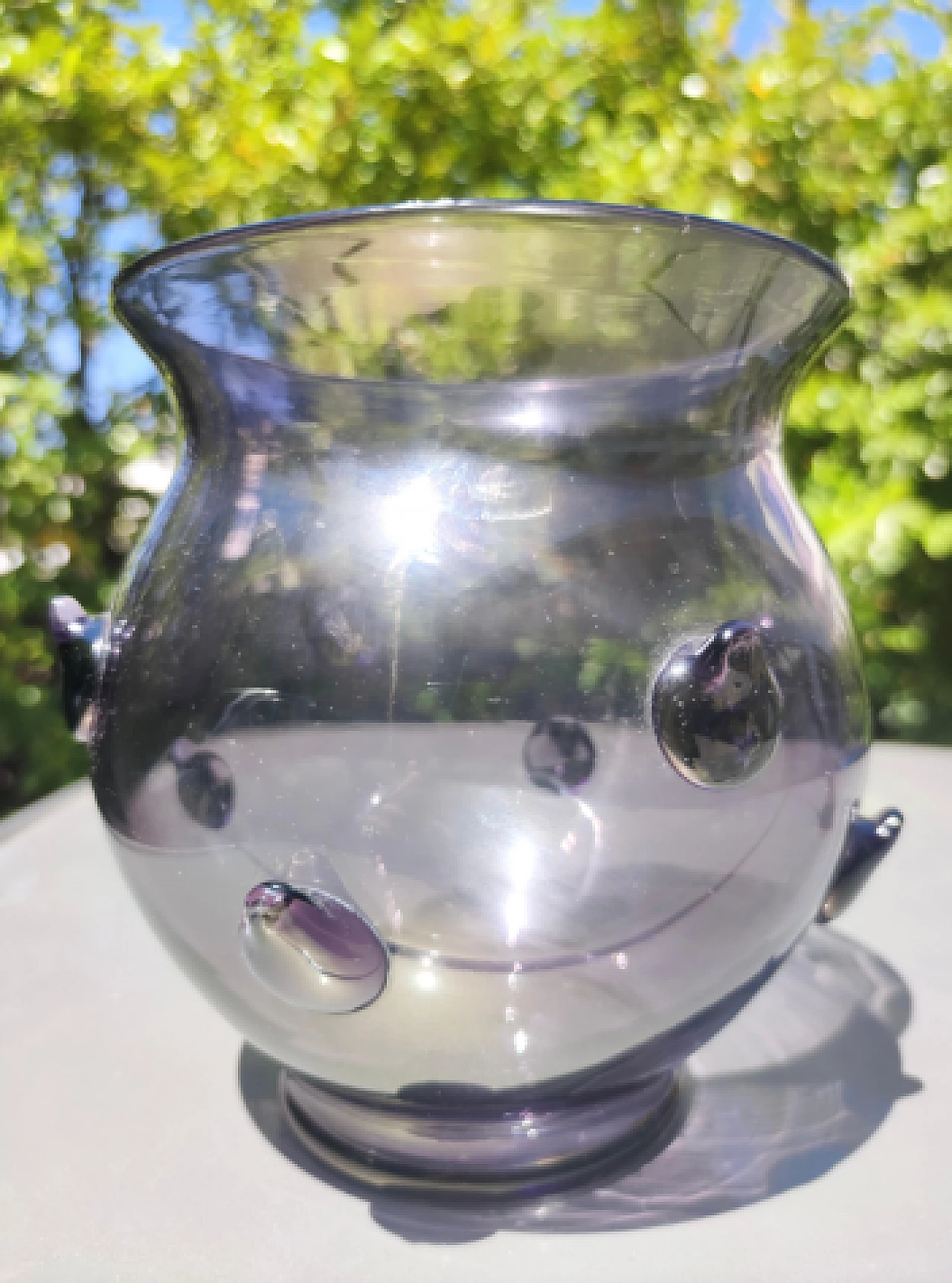 Purple Murano glass vase in the style of Vittorio Zecchin, 1920s 4