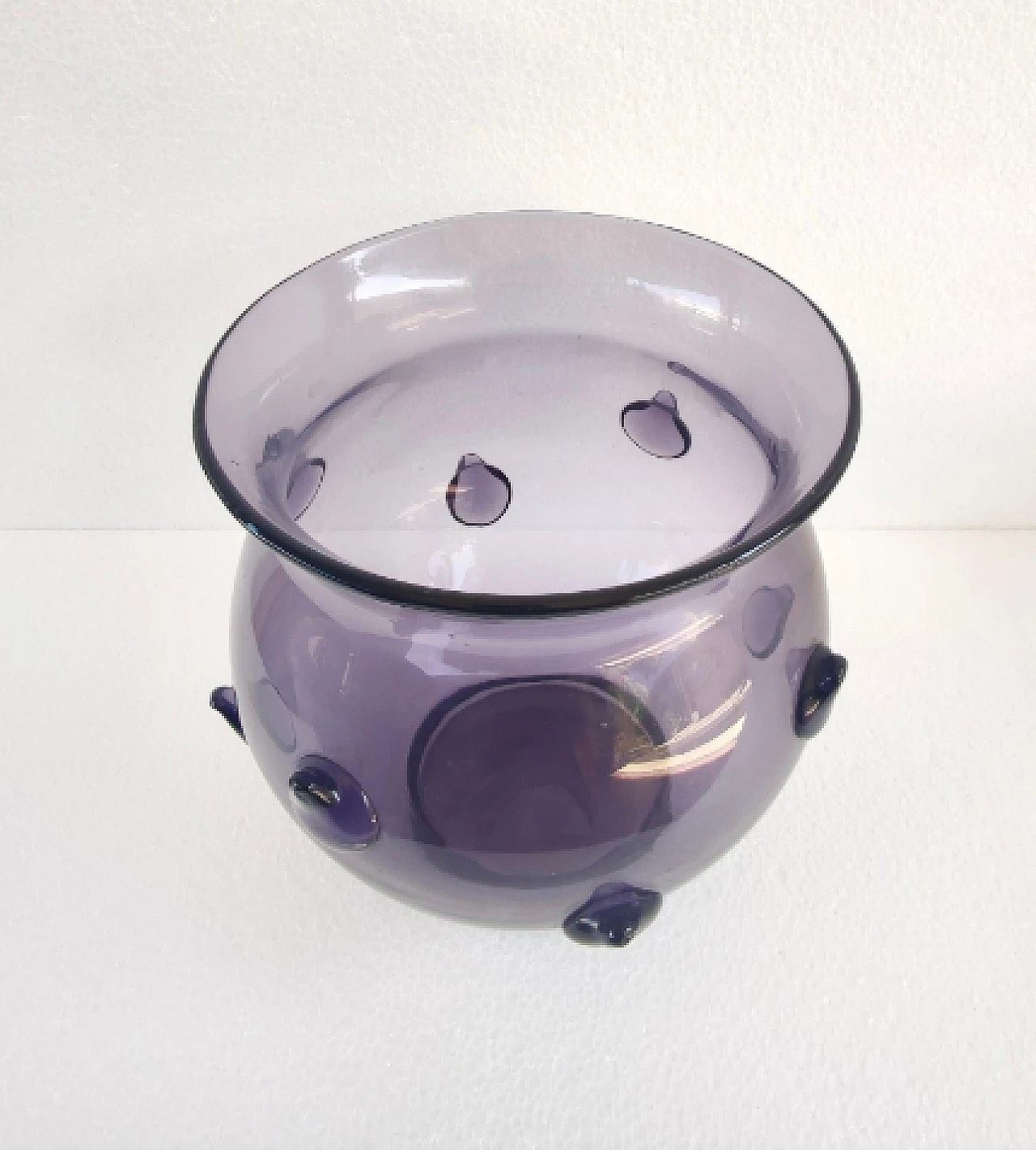 Purple Murano glass vase in the style of Vittorio Zecchin, 1920s 6