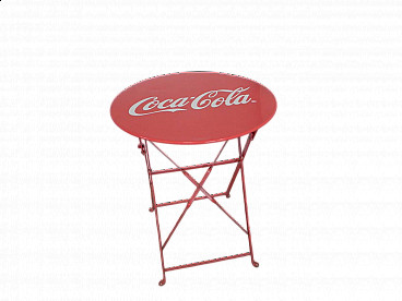 Coca Cola iron round garden table, 1970s