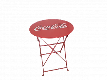 Coca Cola iron round garden table, 1970s